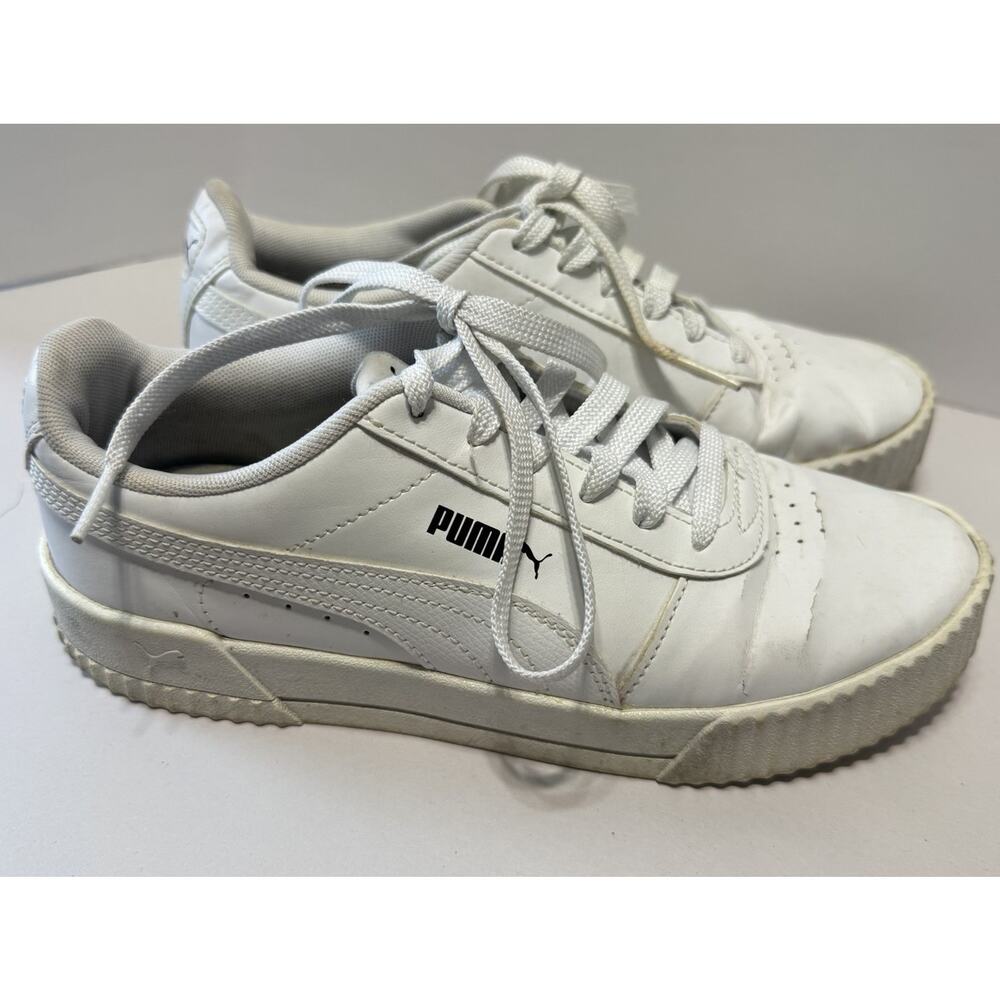 Puma Carina Women's Athletic Sneakers Tennis Shoes Size 7.5 White Platform